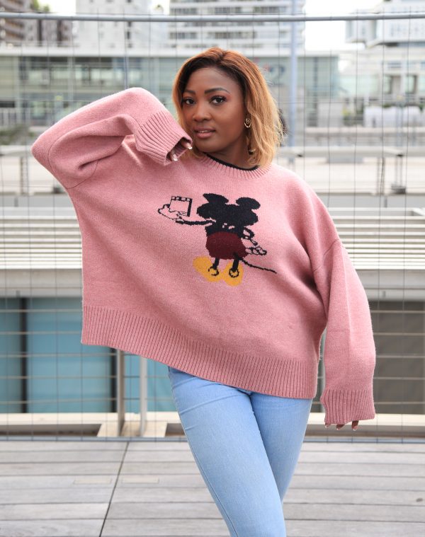 Pullover "Classic Mouse" – Altrosa – Bild 2