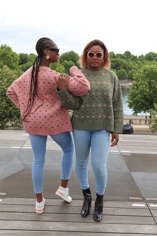 Rosa Oversized-Pullover mit buntem Muster - Image 7