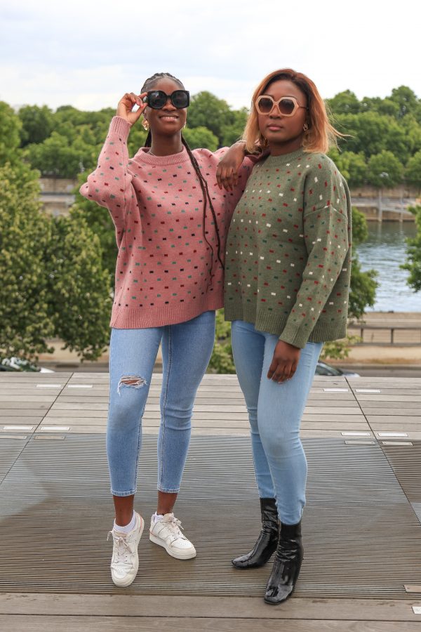 Rosa Oversized-Pullover mit buntem Muster - Image 8