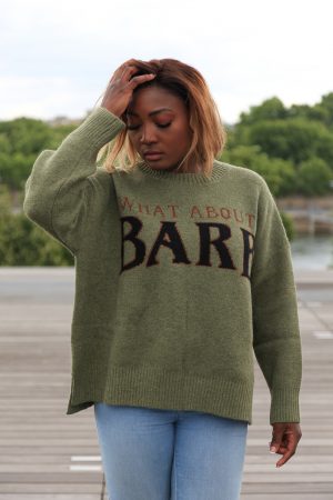Pullover "What About Barb" – Olivgrün