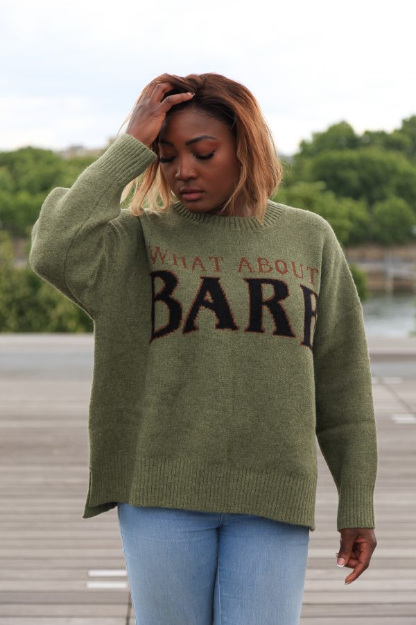 Pullover "What About Barb" – Olivgrün