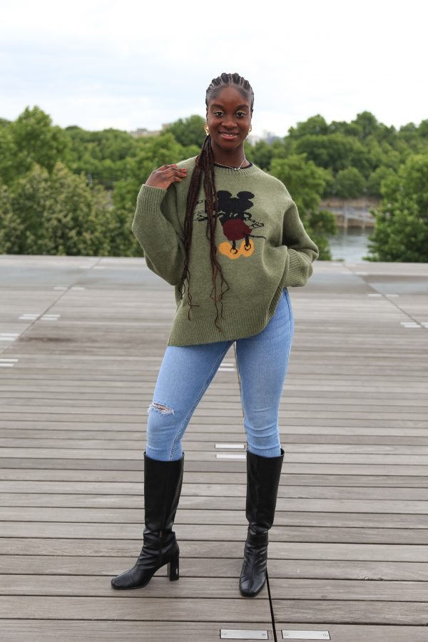 Pullover "Classic Mouse" – Olivgrün - Image 3