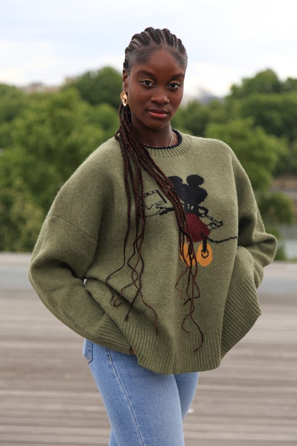 Pullover "Classic Mouse" – Olivgrün