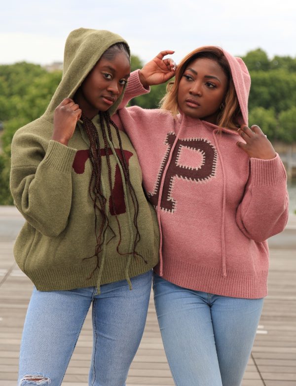 Hoodie-Pullover "P-Design" – Altrosa – Bild 10