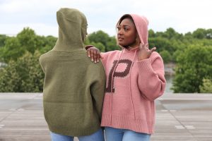 Hoodie-Pullover "P-Design" – Altrosa