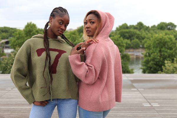 Hoodie-Pullover "7-Design" – Olivgrün – Bild 9