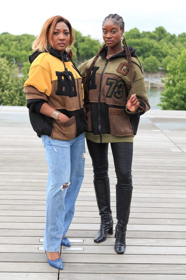 Oversized Patchwork-Jacke mit Kapuze – Gelb – Bild 6