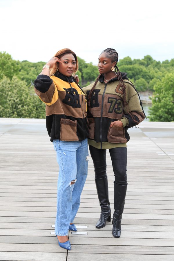 Oversized Patchwork-Jacke mit Kapuze – Khaki – Bild 15