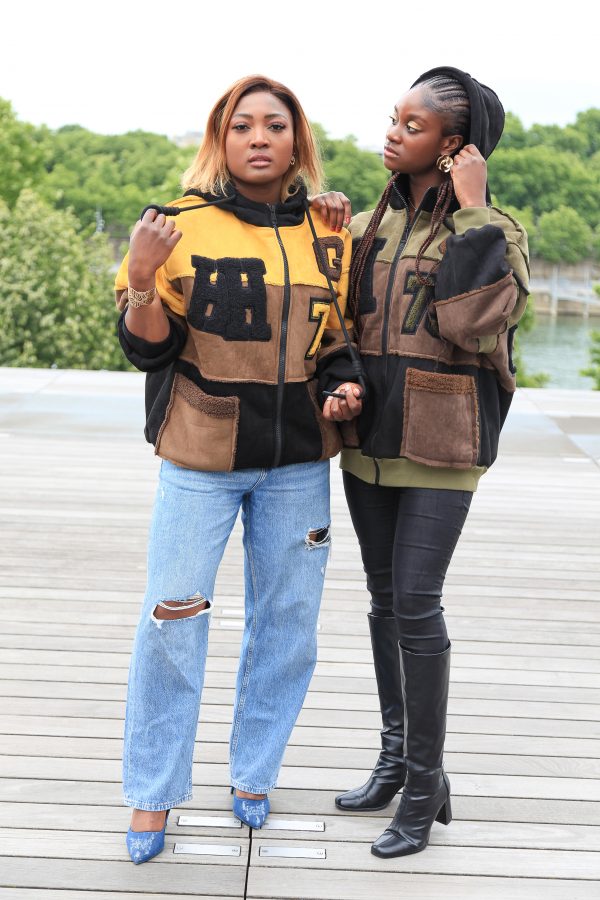 Oversized Patchwork-Jacke mit Kapuze – Khaki – Bild 12
