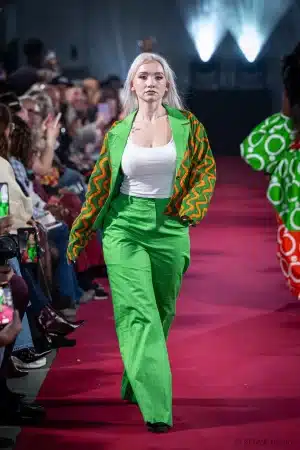 Women’s Signature Set „Zénia“ in orange-grünem Print